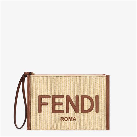 fendi roma pochette|fendi medium flat pouch.